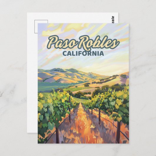 Paso Robles California Postkarte (Vorne/Hinten)