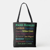Paso Robles Colorful Wine Tasche (Rückseite)