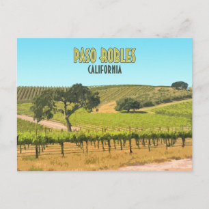 Paso Robles Kalifornien Weinberg Vintage Postkarte