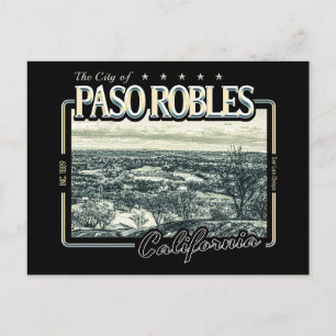 PASO ROBLES KALIFORNIEN WEINJahrgang - EL PASO DE Postkarte