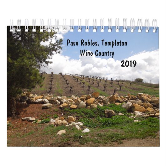 Paso Robles, Templeton Wein-Land-Szenen 2019 Kalender (Titelbild)