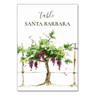 Paso Robles Weingut Weinkeller Hochzeit Tischnumme Tischnummer