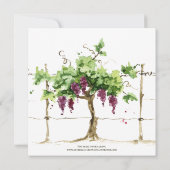 Paso Robles Weinkeller Hochzeit Einladung (Rückseite)