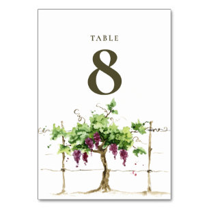 Paso Robles Weinkeller Hochzeit Tischnummer