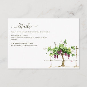 Paso Robles Weinkeller Hochzeitskarte Begleitkarte