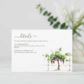 Paso Robles Weinkeller Hochzeitskarte Begleitkarte (Stehend Vorderseite)