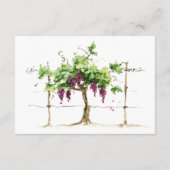 Paso Robles Weinkeller Hochzeitskarte Begleitkarte (Rückseite)