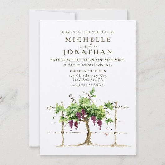 Paso Robles Weinkeller Weinkultur und Erde Einladung (Vorderseite)