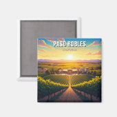 Paso Robles - Zentralküste Kaliforniens Magnet (Vorderseite/Rückseite)