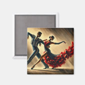 Pasodoble Dancers Magnet (Vorderseite/Rückseite)