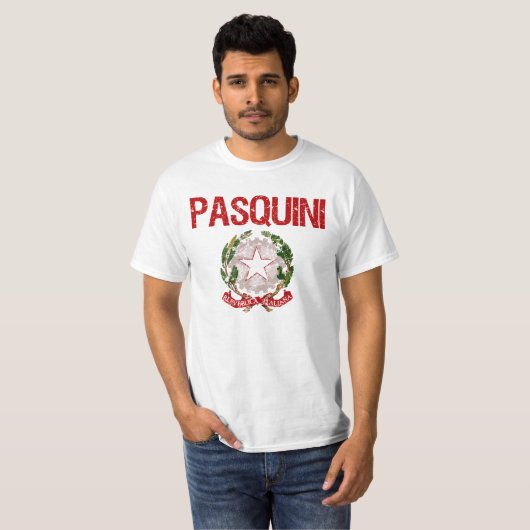 Pasquini Italiener-Familienname T-Shirt (Vorne ganz)