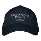 Pass-A-Grille Beach bestickter Baseballhut Bestickte Baseballkappe (Vorderseite)