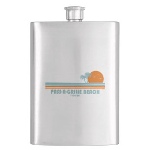 Pass-a-Grille Beach Florida Sonnenpalmen Flachmann
