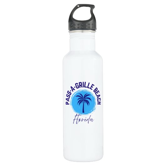 Pass-A-Grille Beach Florida Water Bottle Edelstahlflasche (Vorderseite)
