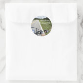 Pass auf Biker auf Runder Aufkleber (Tasche)