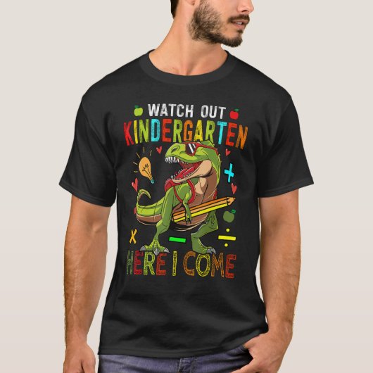 Pass auf den Kindergarten auf, hier komme ich Dino T-Shirt (Vorderseite)