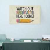 Pass auf den Kindergarten auf, hier komme ich zurü Banner (Messeveranstaltung)