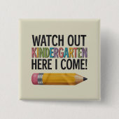 Pass auf den Kindergarten auf, hier komme ich zurü Button (Vorderseite)