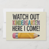 Pass auf den Kindergarten auf, hier komme ich zurü Einladung (Vorderseite)