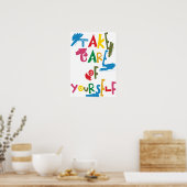 Pass auf dich auf poster (Küche)