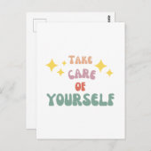 Pass auf dich auf postkarte (Vorne/Hinten)