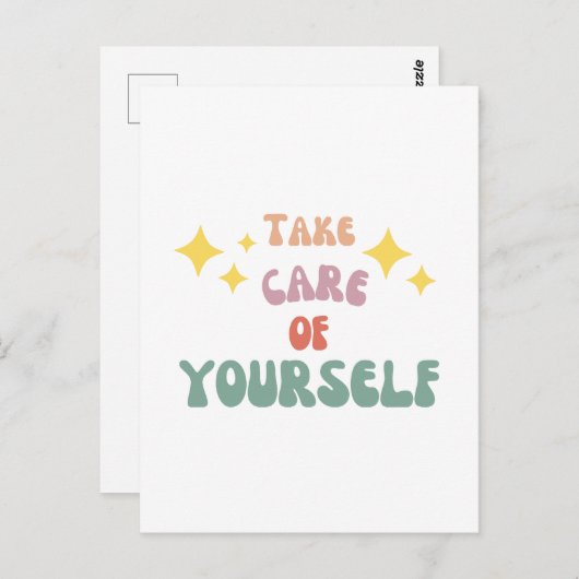 Pass auf dich auf postkarte (Vorne/Hinten)