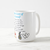 Pass auf dich selbst auf kaffeetasse (VorderseiteRechts)