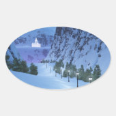 Pass auf die Lichtkleber Ovaler Aufkleber (Vorderseite)