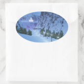 Pass auf die Lichtkleber Ovaler Aufkleber (Tasche)