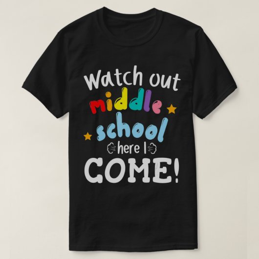 Pass auf die Mittelschule auf, hier komme ich Seni T-Shirt (Design vorne)