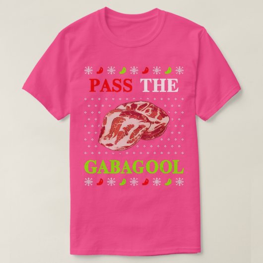 Pass auf Gabagool Tacky Ugly Weihnachten T-Shirt (Design vorne)