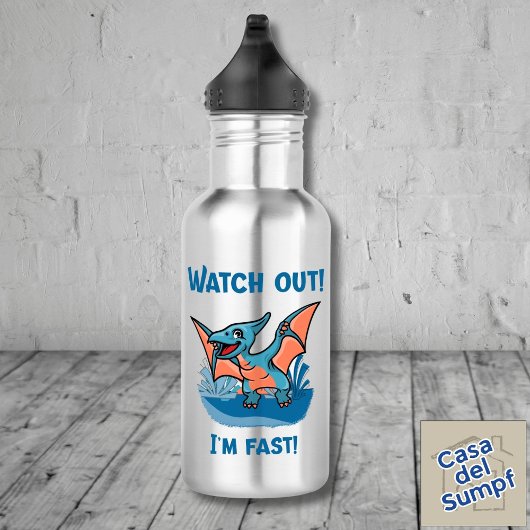 Pass auf! Ich bin schnell! Edelstahlflasche