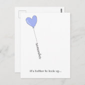 Pass auf! - Lilac Balloon mit Motivierend Zitat Postkarte (Vorne/Hinten)