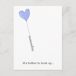 Pass auf! - Lilac Balloon mit Motivierend Zitat Postkarte