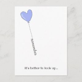 Pass auf! - Lilac Balloon mit Motivierend Zitat Postkarte