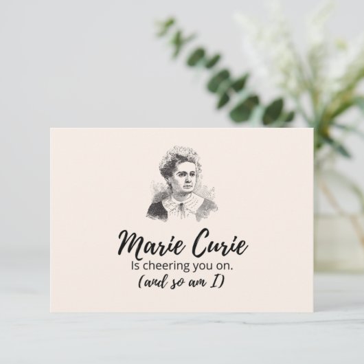 Pass auf - Marie Curie freut dich Einladung (Stehend Vorderseite)