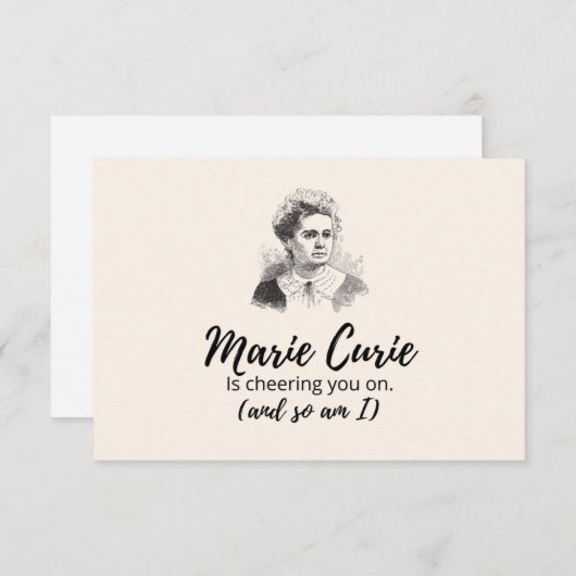 Pass auf - Marie Curie freut dich Einladung (Vorne/Hinten)