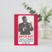 Pass auf! Postkarte (Stehend Vorderseite)