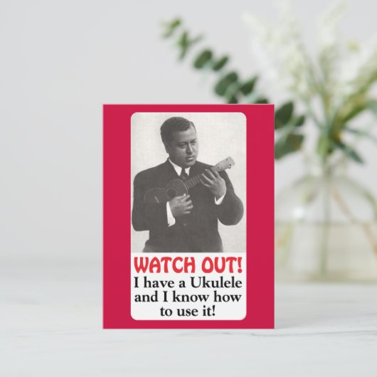 Pass auf! Postkarte (Stehend Vorderseite)