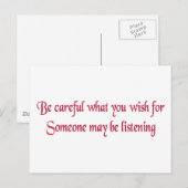 Pass auf, was du willst.. postkarte (Vorne/Hinten)