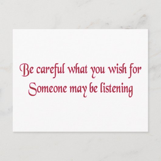 Pass auf, was du willst.. postkarte (Vorderseite)