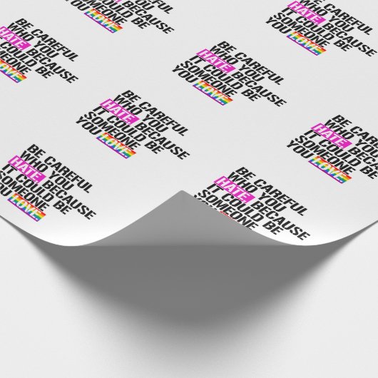 Pass auf, wen du hasst! geschenkpapier (Ecke)