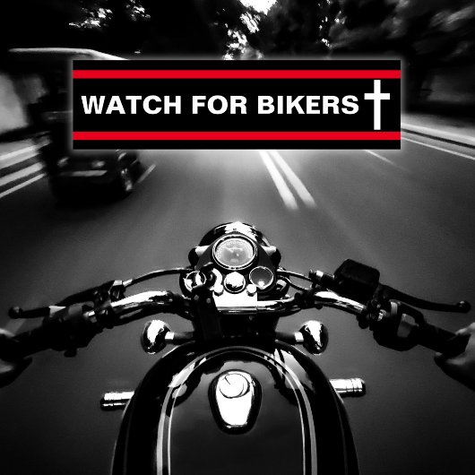 Pass Christlich auf Biker auf Autoaufkleber