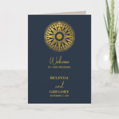 Pass Compass Wedding Order of Service Programm (Vorderseite)