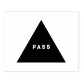 PASS Custom Text Smaragdgrüne Tinte Holzriemen Gummistempel (Prägung)