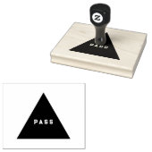 PASS Custom Text Smaragdgrüne Tinte Holzriemen Gummistempel (Stempel)