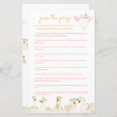 Pass das Baby Shower Game - Swan Princess (Vorne/Hinten)