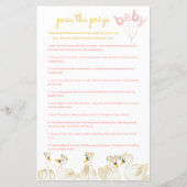 Pass das Baby Shower Game - Swan Princess (Vorderseite)