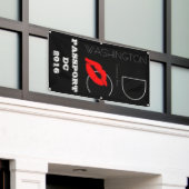 Pass DC 2016 Washington DC Red Lipstick Kiss Banner (Äußeres Gebäude)