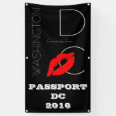 Pass DC 2016 Washington DC Red Lipstick Kiss Banner (Vertikal)